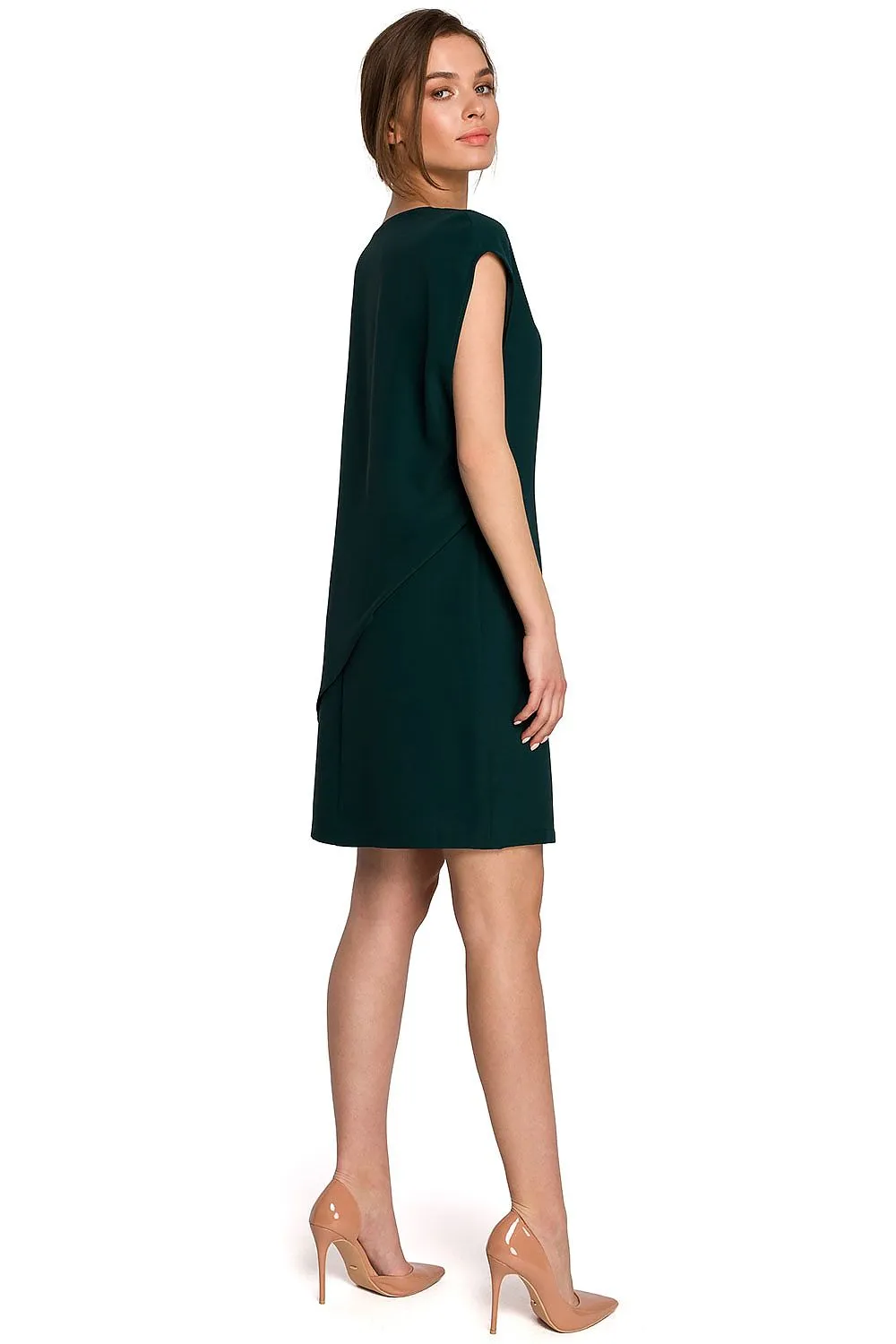 Asymmetrical Layered Dress with Zipper
