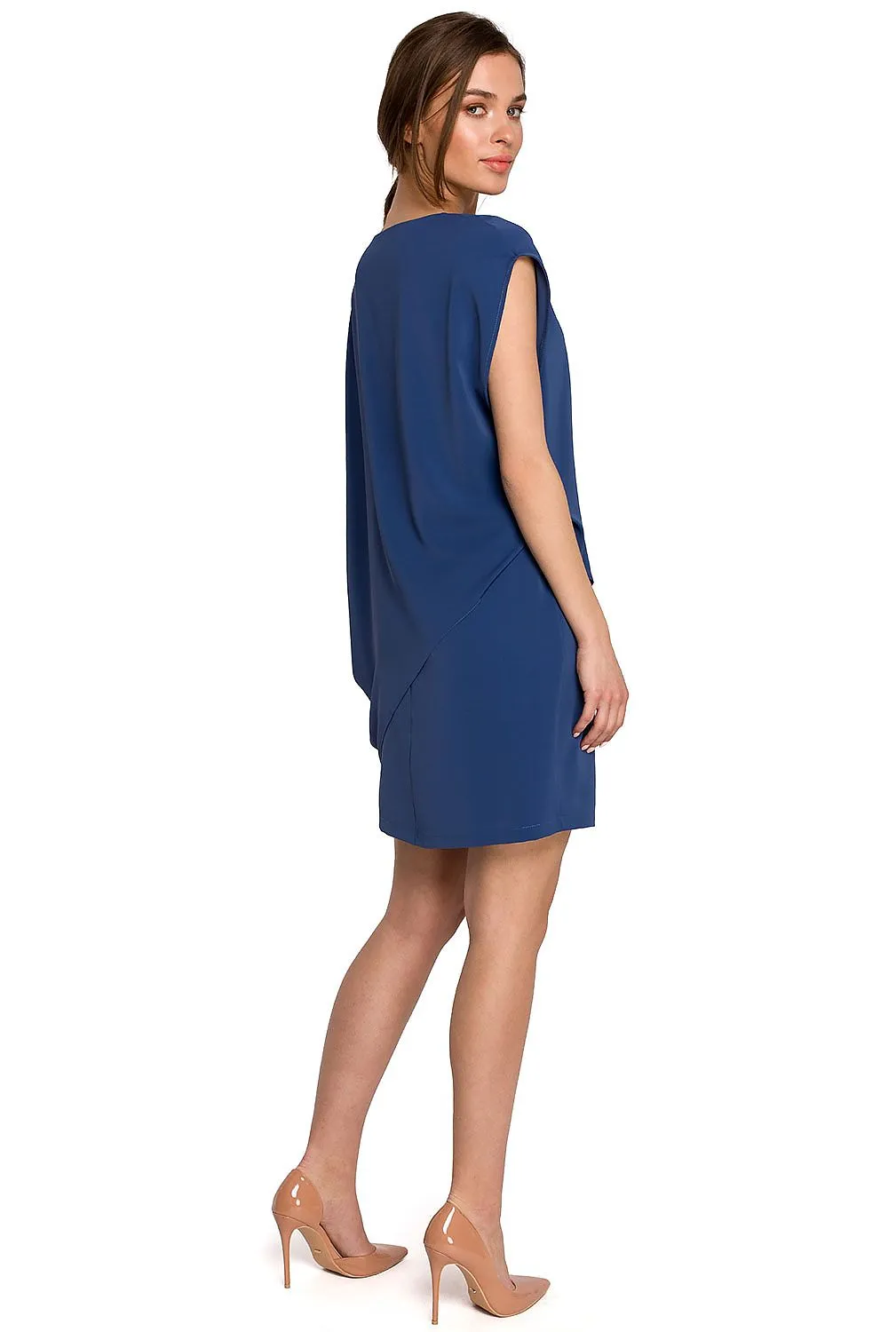 Asymmetrical Layered Dress with Zipper