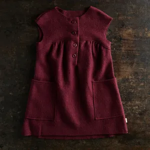 Baby & Kids Light Weight Boiled Merino Wool Dress - Cassis