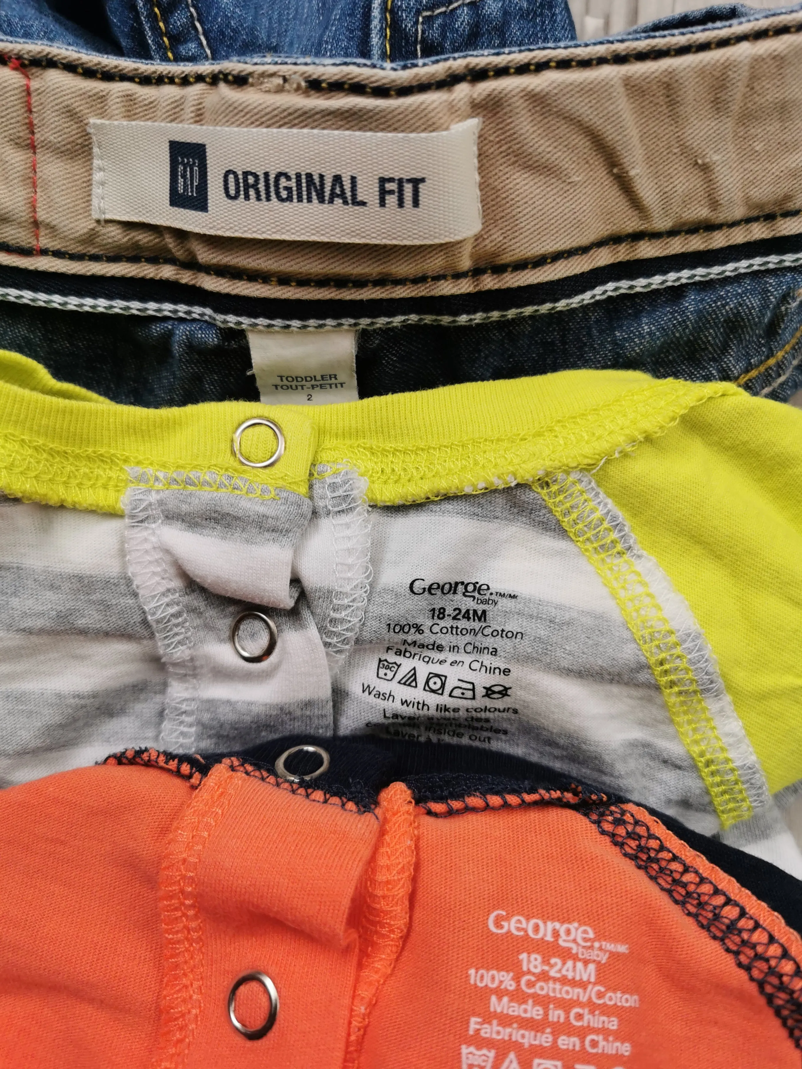 BABY BOY SIZE 18/24 MONTHS - Baby GAP / GEORGE, 3 Piece Mix N Match Outfit EUC B18