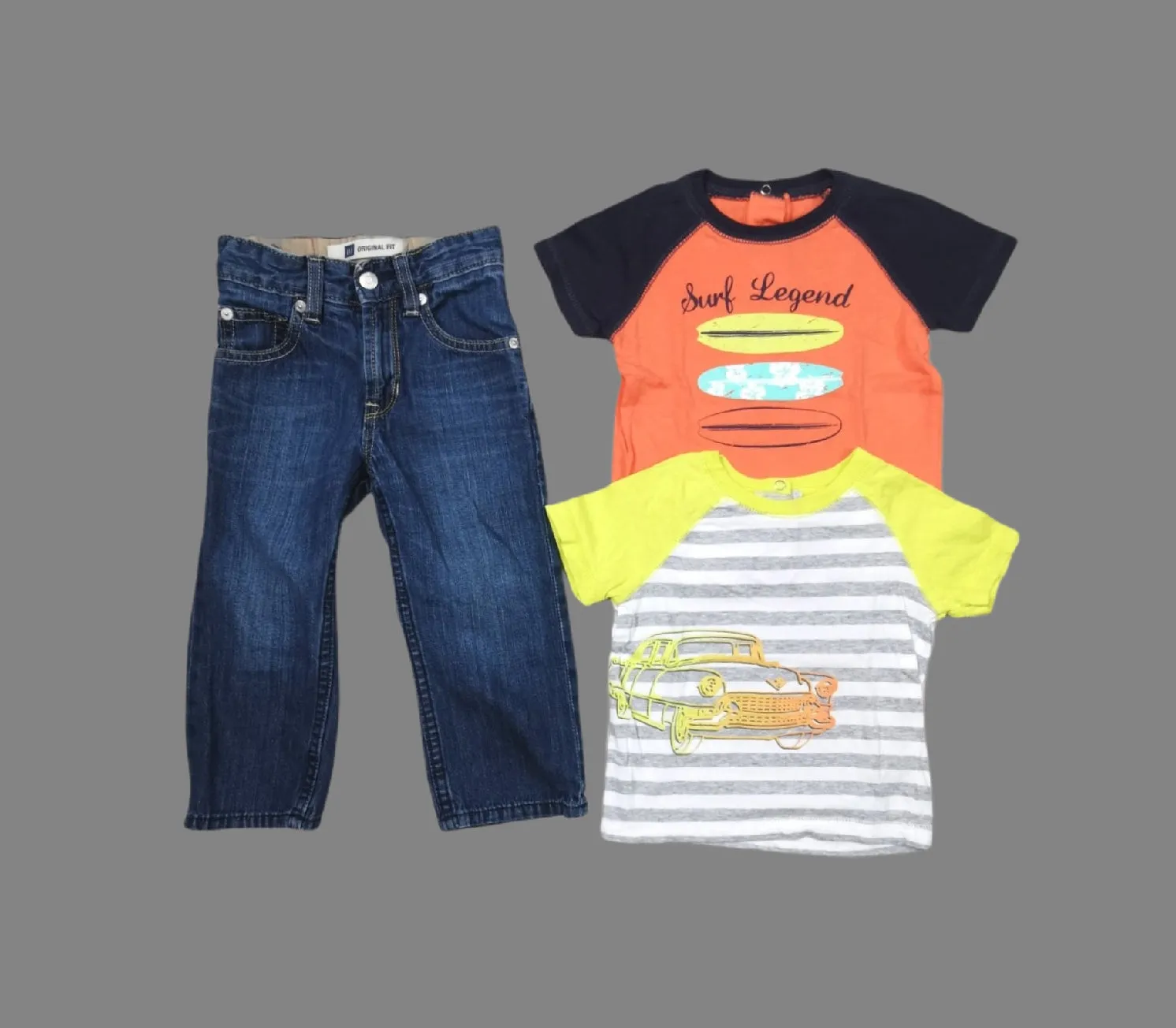 BABY BOY SIZE 18/24 MONTHS - Baby GAP / GEORGE, 3 Piece Mix N Match Outfit EUC B18