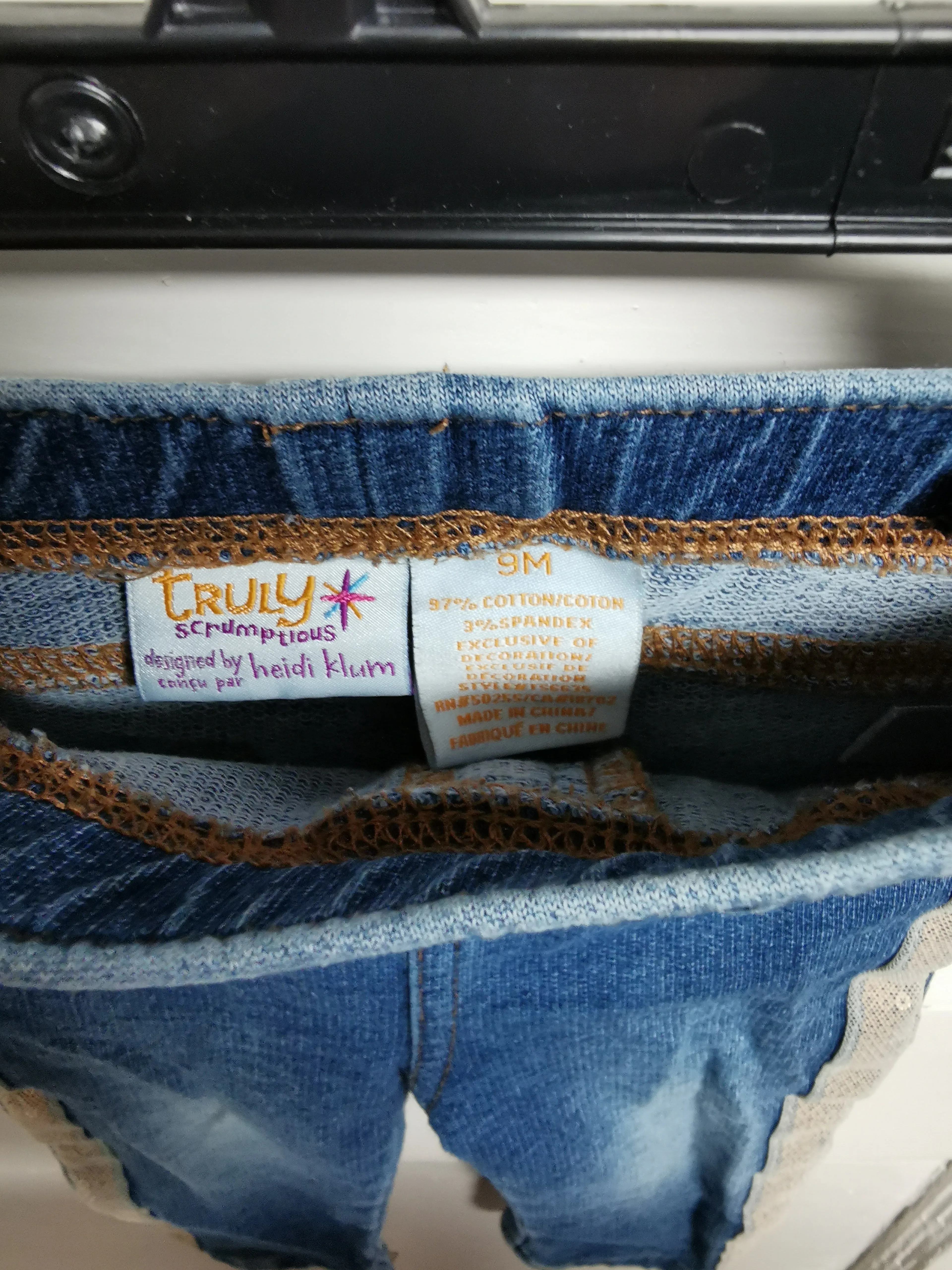 BABY GIRL SIZE 9 MONTHS - HEIDI KLUM, Soft Jeggings EUC B47