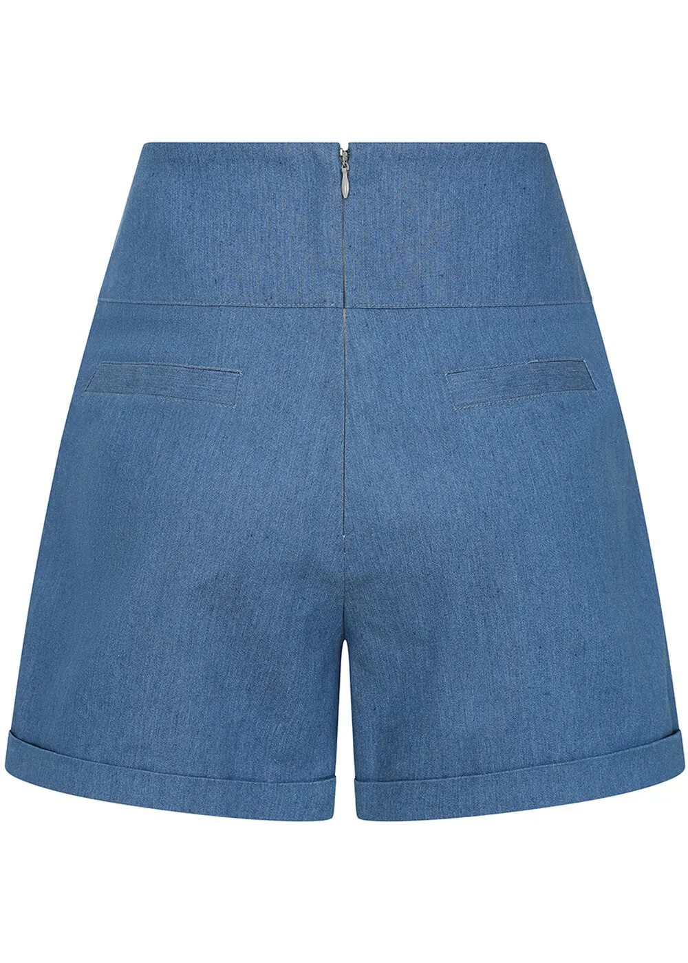 Banned Millie Swallows Shorts Denim Blue