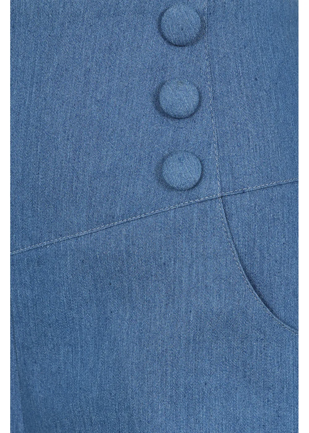 Banned Millie Swallows Shorts Denim Blue
