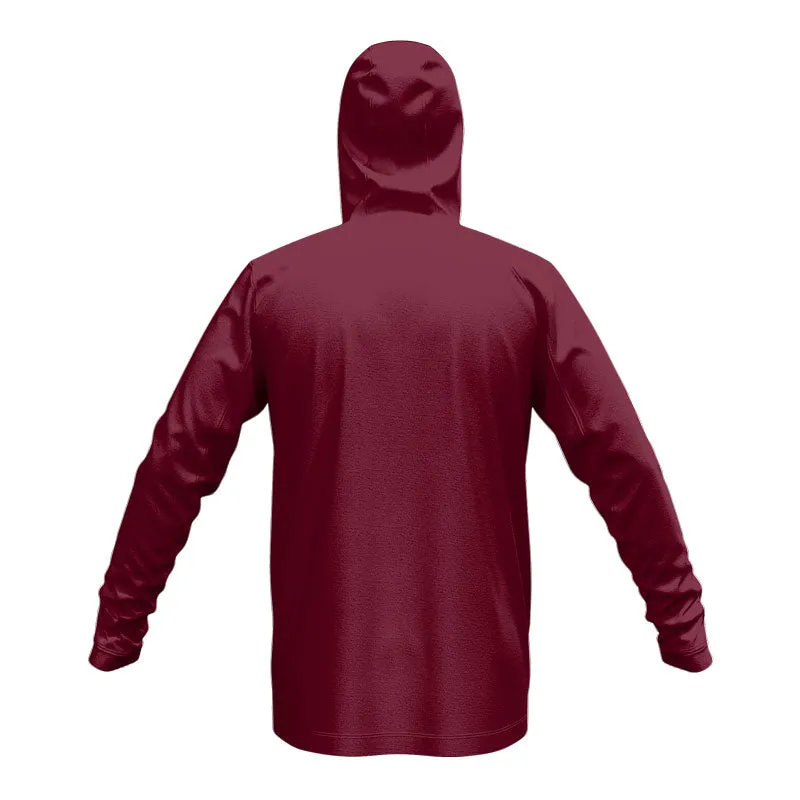 Baulkham Hills SlimFit HP Tech Zip Hoodie Maroon