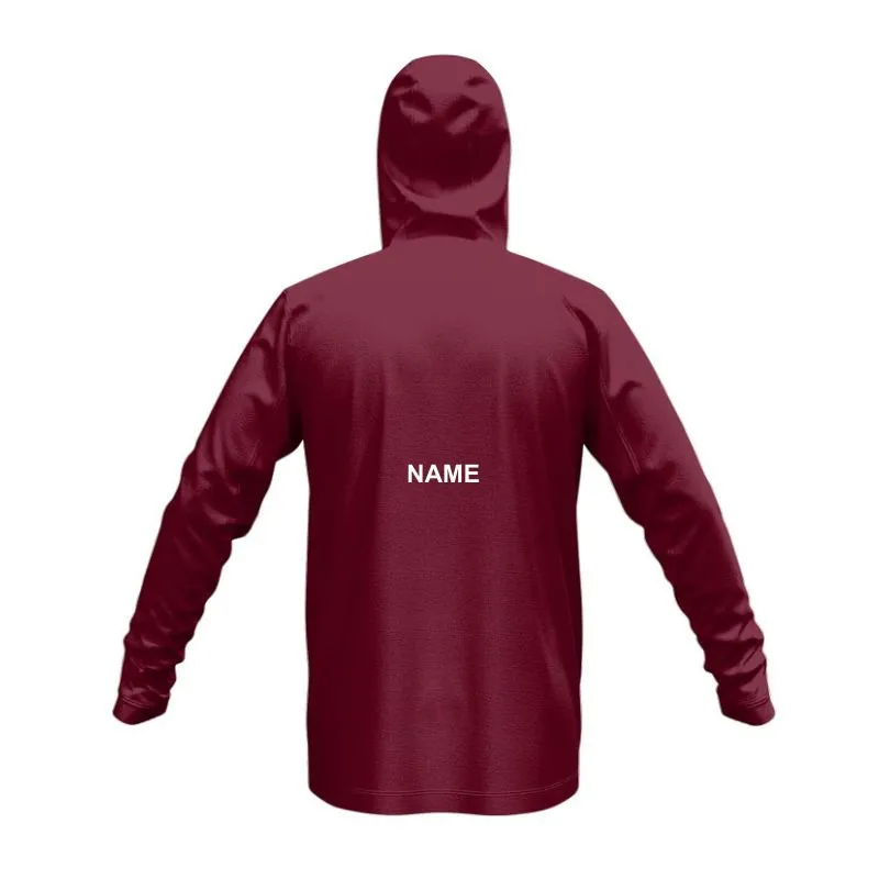 Baulkham Hills SlimFit HP Tech Zip Hoodie Maroon