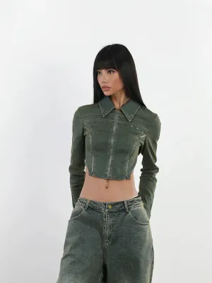 Bella Cropped Denim Jacket