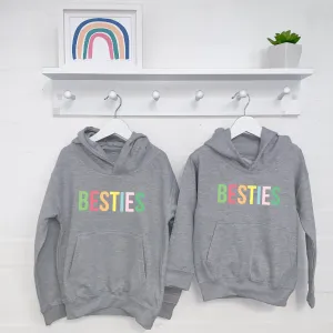 Besties Pastel Multicoloured Hoodies Set