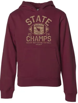 BISHOP WATTERSON FOOTBALL STATE CHAMPS MAROON HOODIE