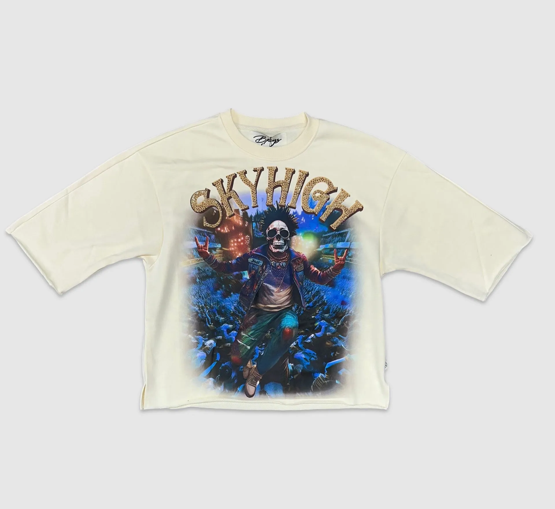 BKYS-T1249-Sky High Cropped Tee