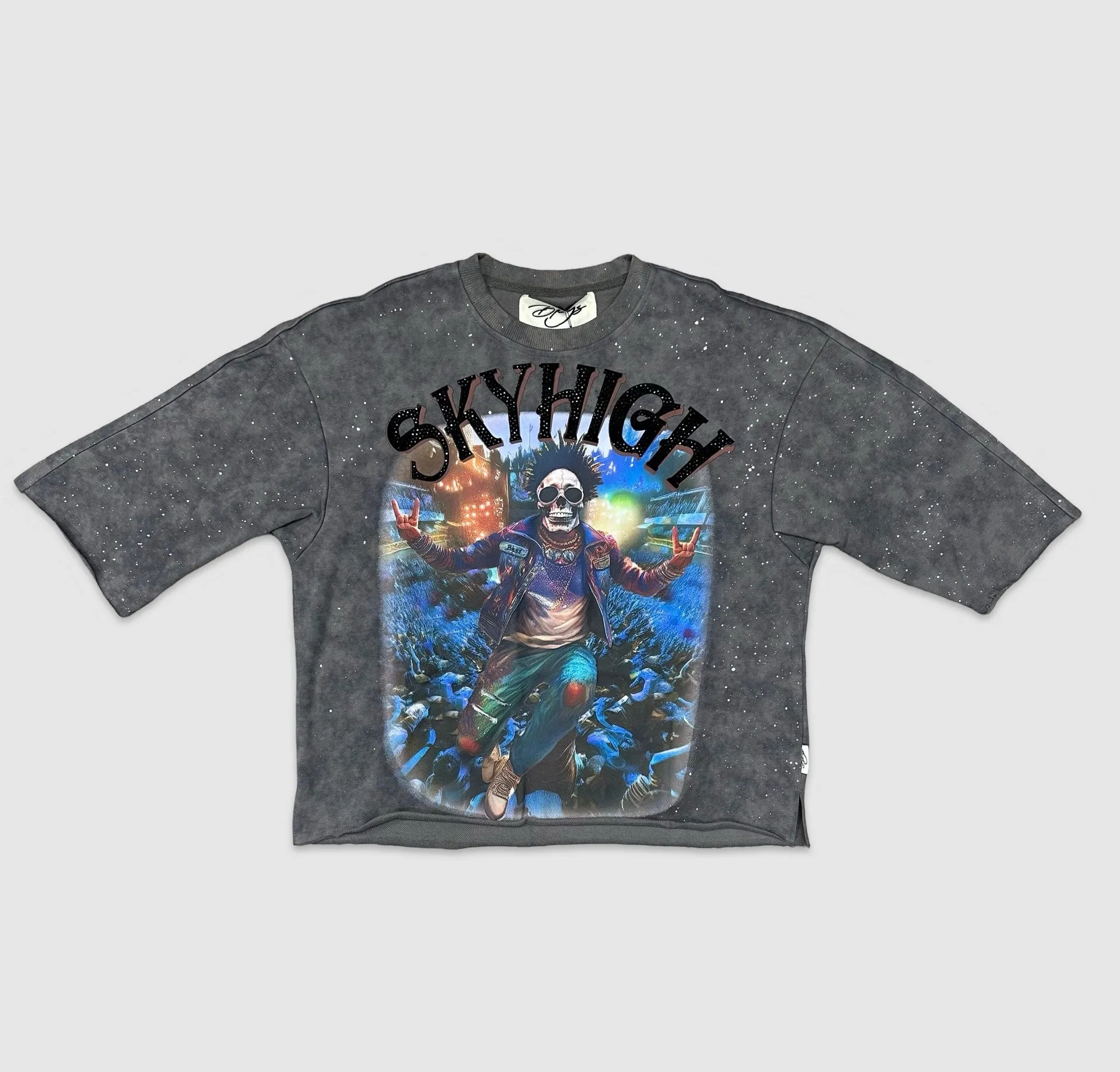 BKYS-T1249-Sky High Cropped Tee