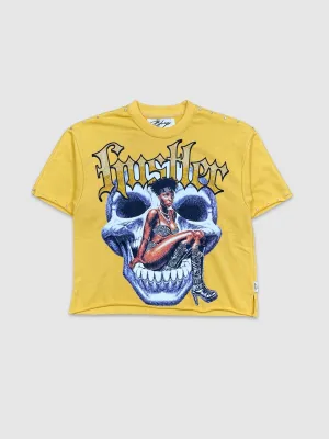 BKYS-T1287-Born Hustler Cropped Tee