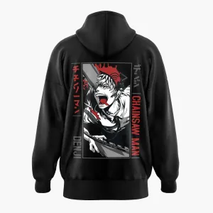 Black & White Denji as Chainsawman Oversized Hoodie