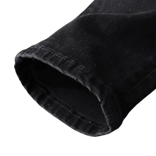 Black Bandanna Ripped Jeans