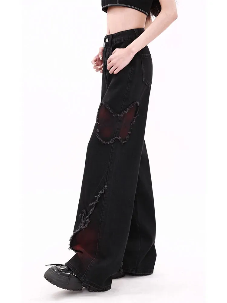 Black Butterfly Jeans