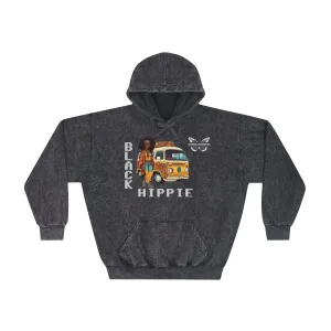 Black Hippie Mineral Wash Hoodie - Ride the Vibe