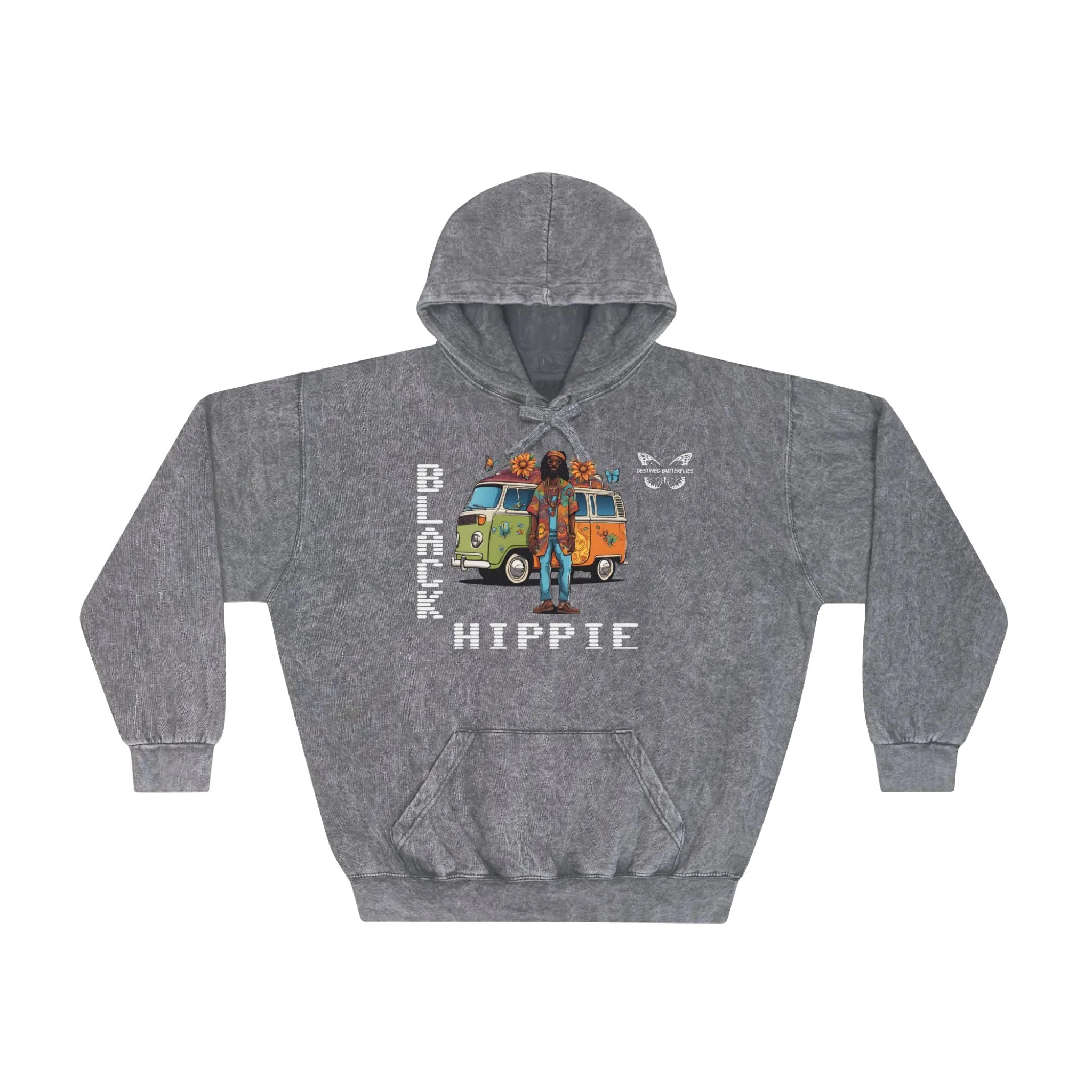Black Hippie Mineral Wash Hoodie – Van Life Vibes