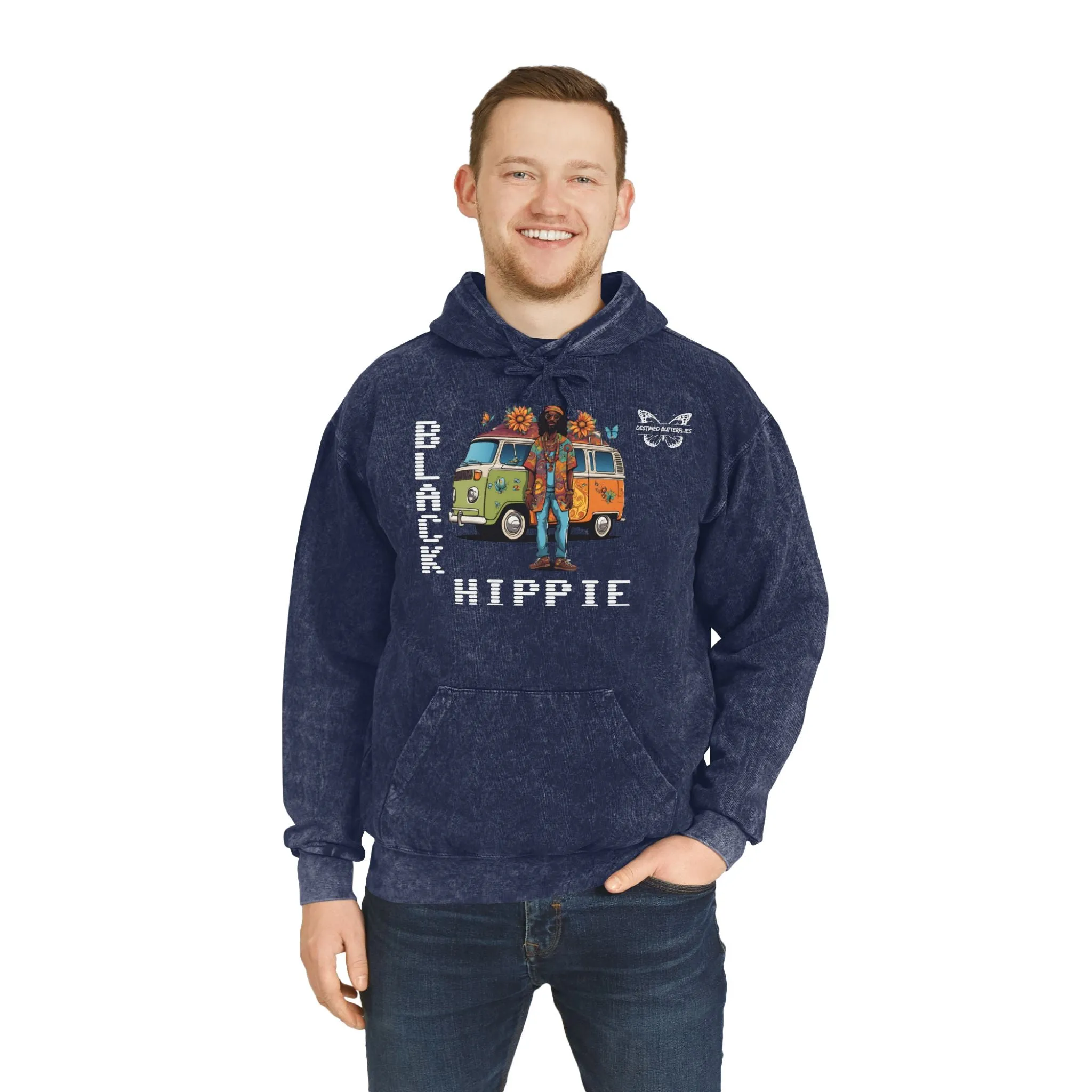 Black Hippie Mineral Wash Hoodie – Van Life Vibes