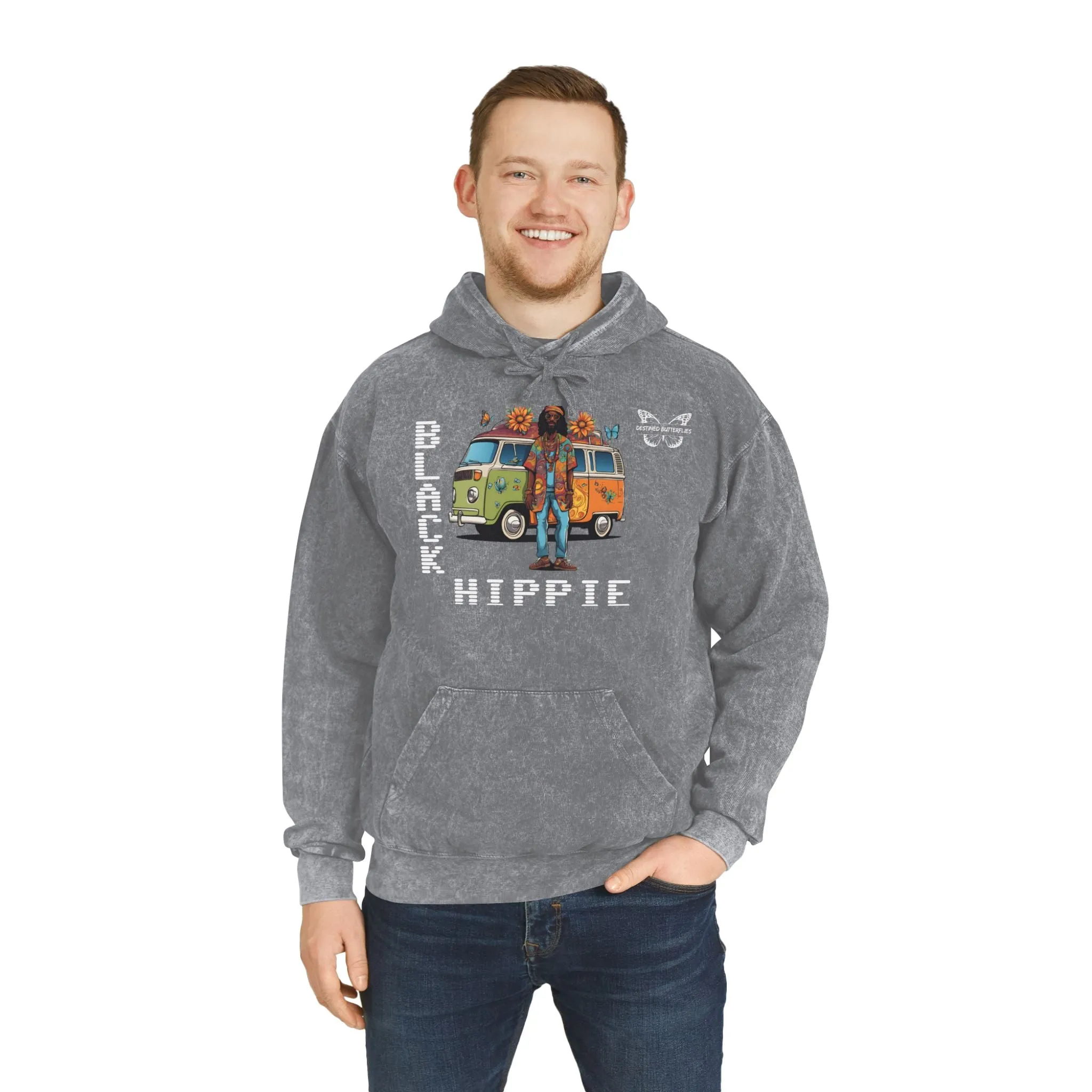 Black Hippie Mineral Wash Hoodie – Van Life Vibes