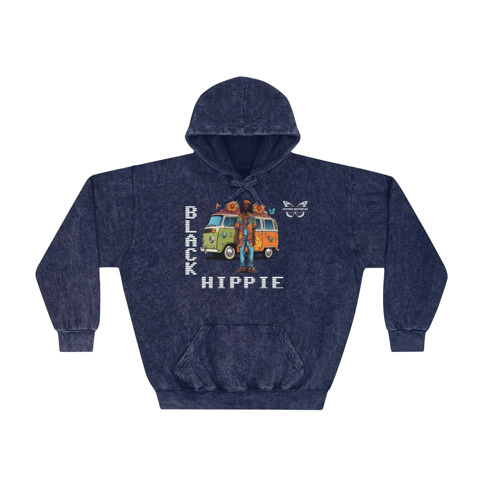 Black Hippie Mineral Wash Hoodie – Van Life Vibes