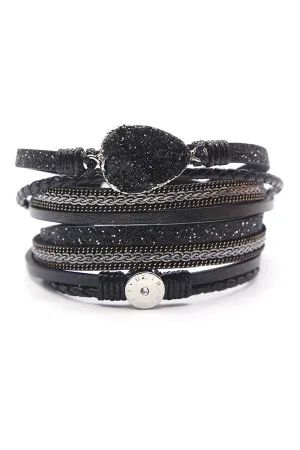 Black Layered Bracelet