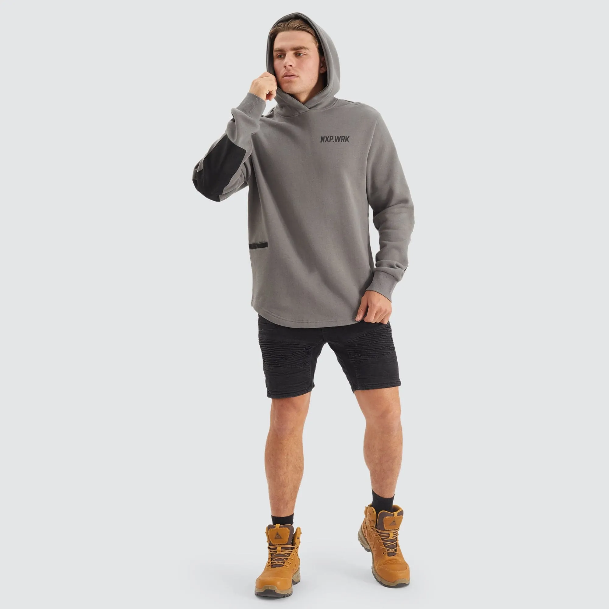 Blueprint Dual Curved Hoodie Charcoal