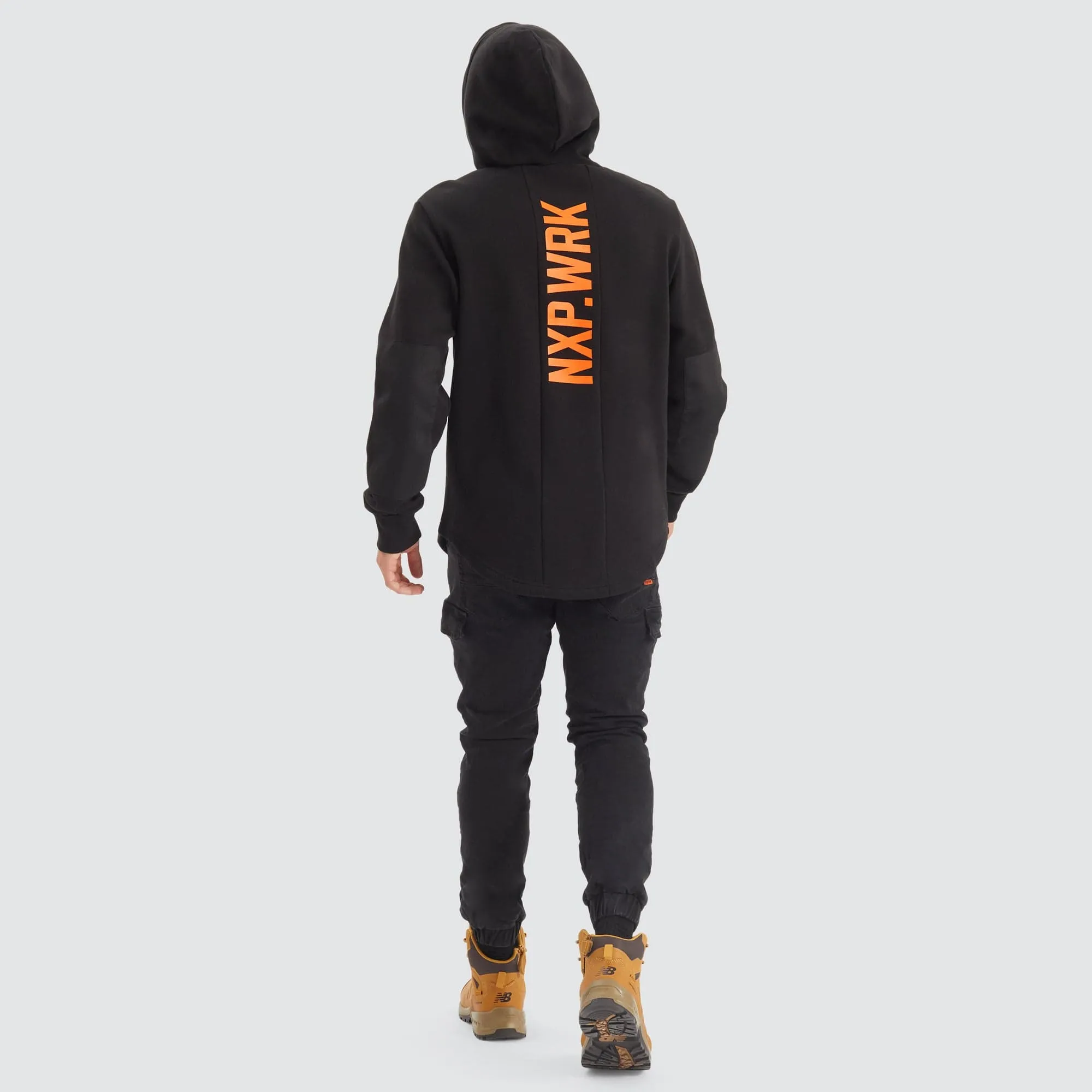 Blueprint Dual Curved Hoodie Solid Black