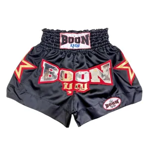 BOON MUAY THAI SHORTS - MT09 BLACK