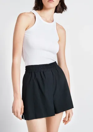 Boxer Short - Black Seersucker