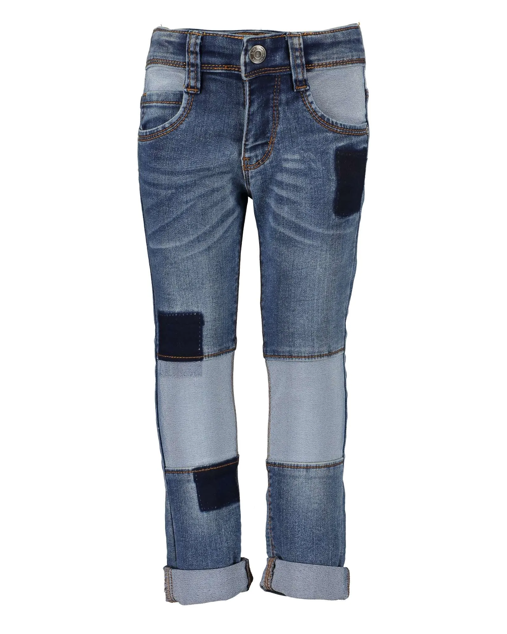Boys Patchwork Slim Fit Jeans
