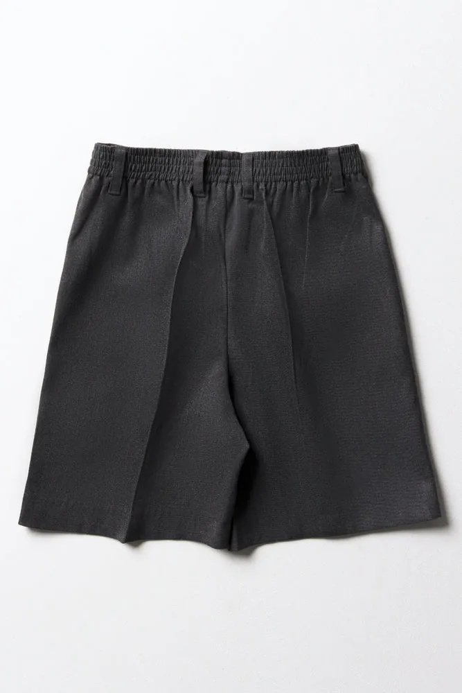 Boys School Shorts Grey