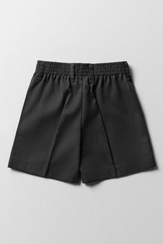 Boys School Shorts Grey