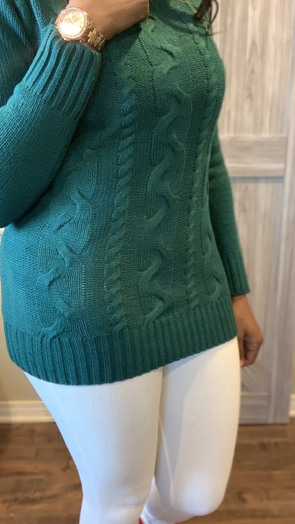 Braided Turtleneck Sweater