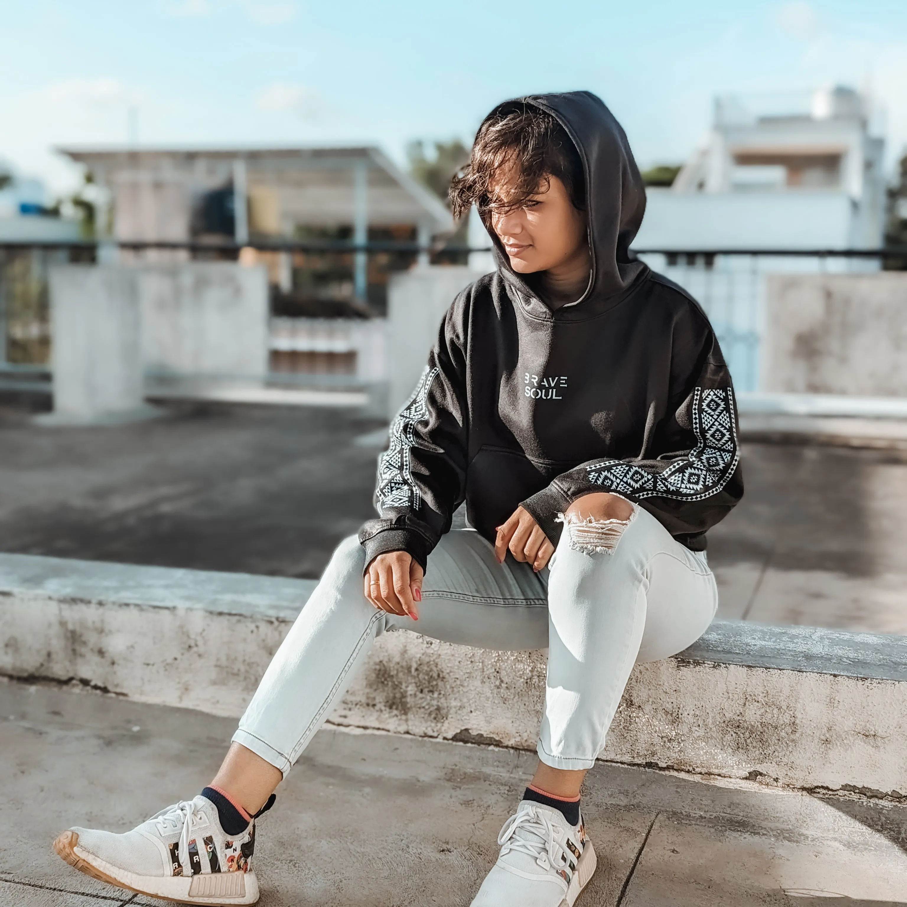 Brave Soul - Black Oversized Hoodie