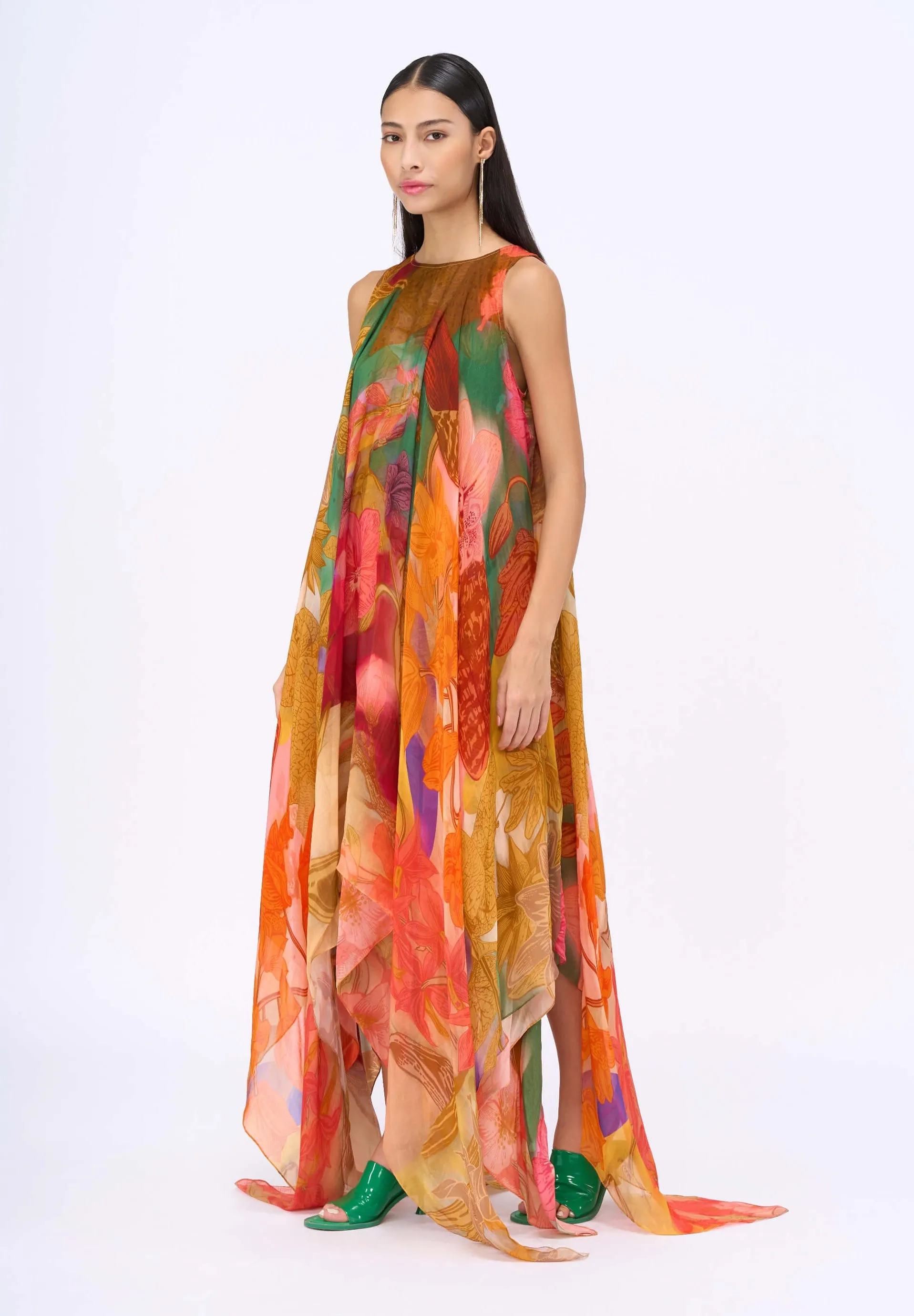 Breeze printed handkerchief dress