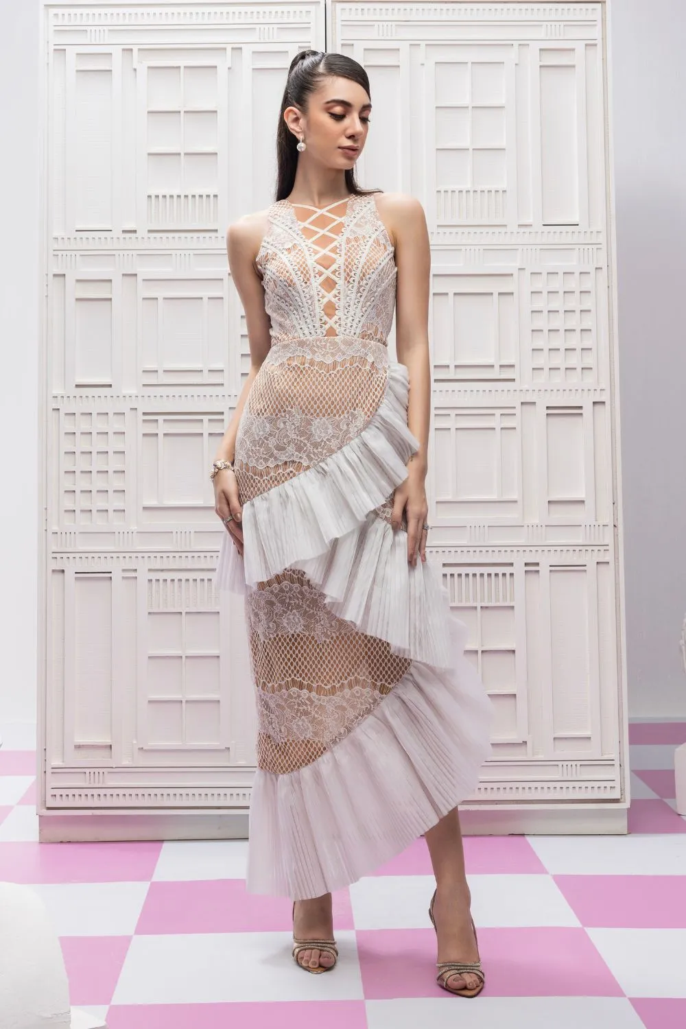 Bridget Layered Midi Dress