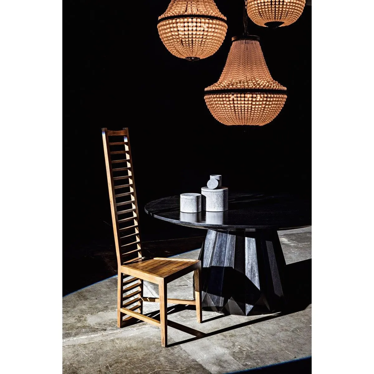Brosche Dining Table, Hand Rubbed Black
