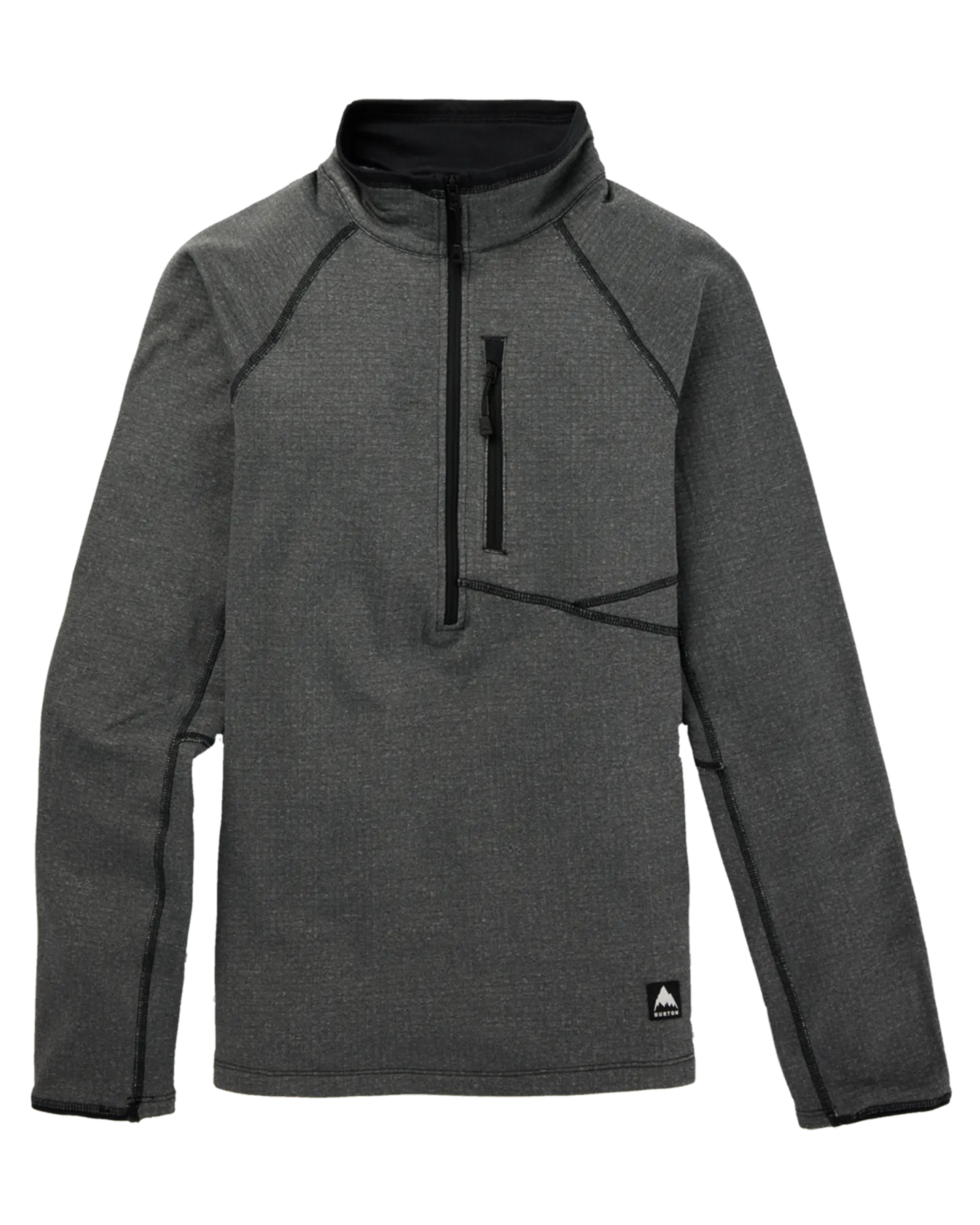 Burton Women's Stockrun Grid Half-Zip Fleece - True Black
