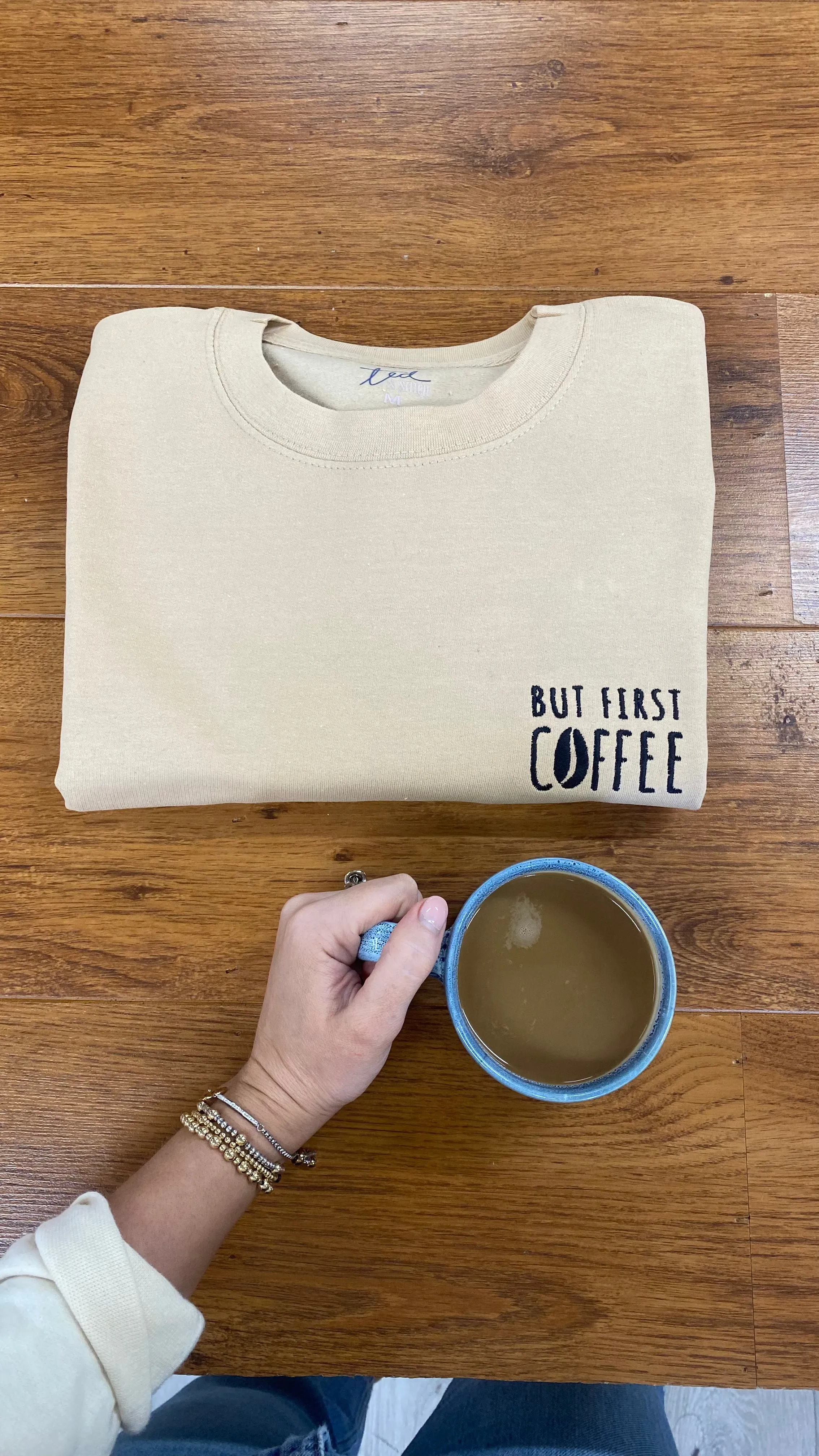 But First Coffee Sweater, Regular Hoodie or Crossneck Hoodie