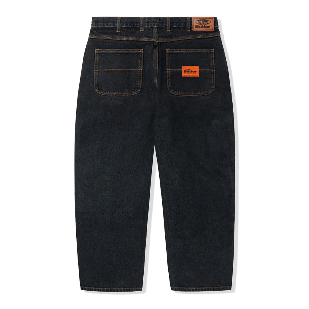 BUTTER GOODS SANTOSUOSSO DENIM JEANS - WASHED BLACK