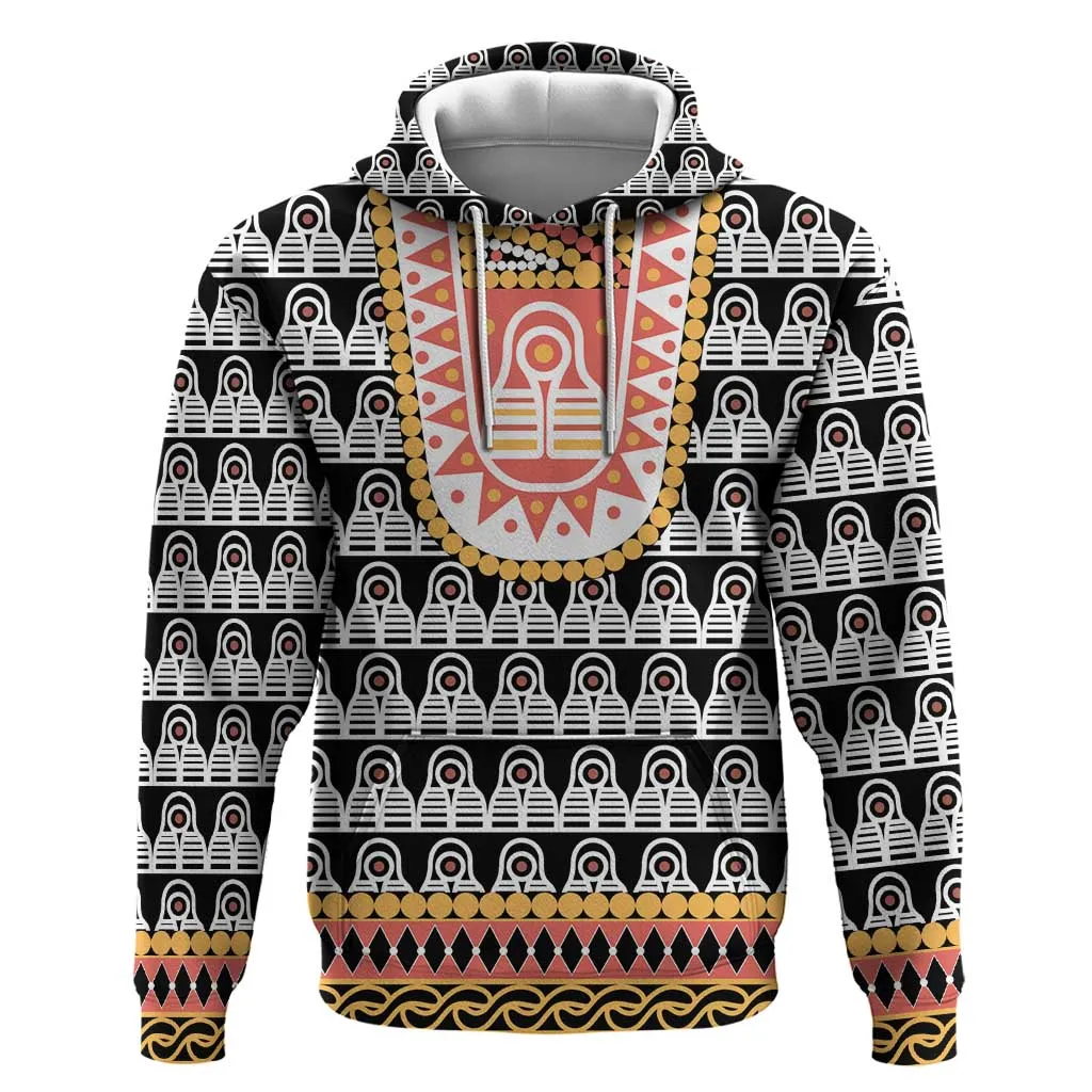 Cameroon Traditional Toghu Pattern Zip Hoodie LT15