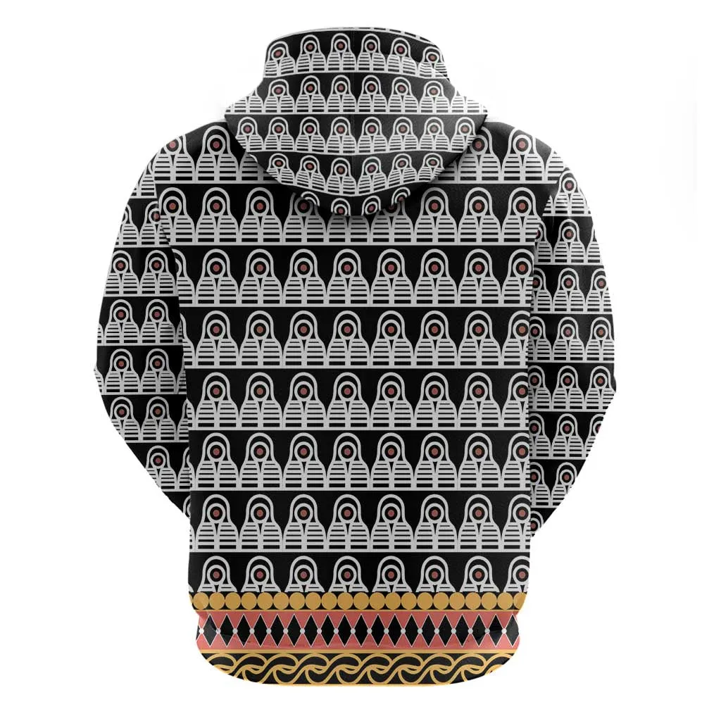 Cameroon Traditional Toghu Pattern Zip Hoodie LT15