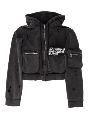 Camping Cropped Cargo Hoodie