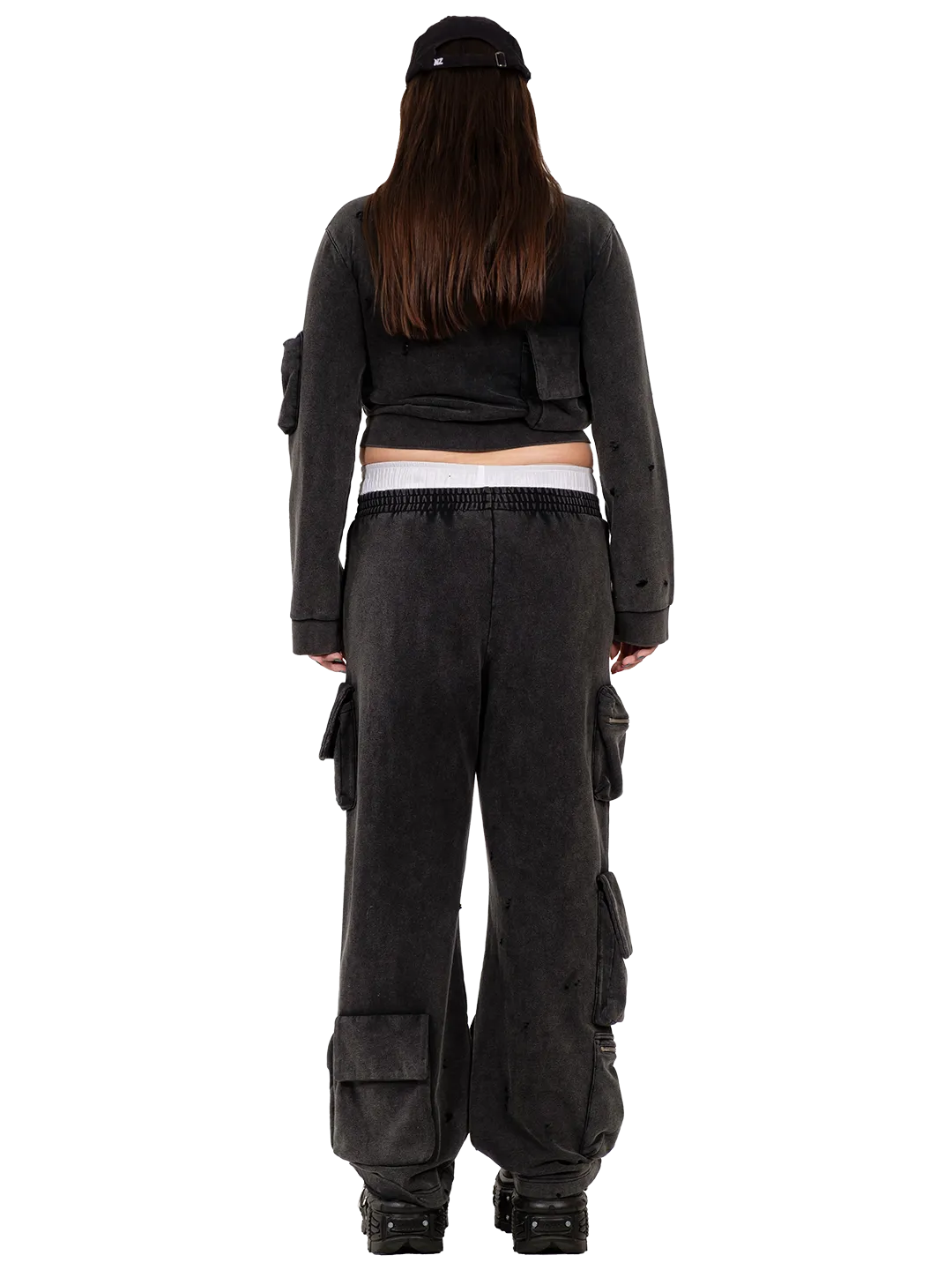 Camping Cropped Cargo Hoodie