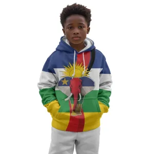 Central African Republic Republic Day 1958 Kid Hoodie Zo Kwe Zo - Flag Style LT18
