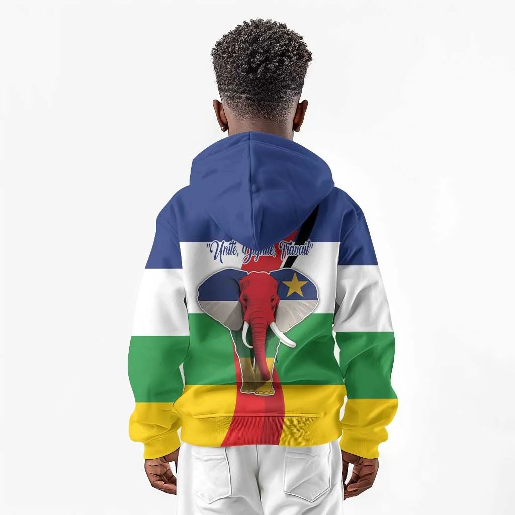 Central African Republic Republic Day 1958 Kid Hoodie Zo Kwe Zo - Flag Style LT18