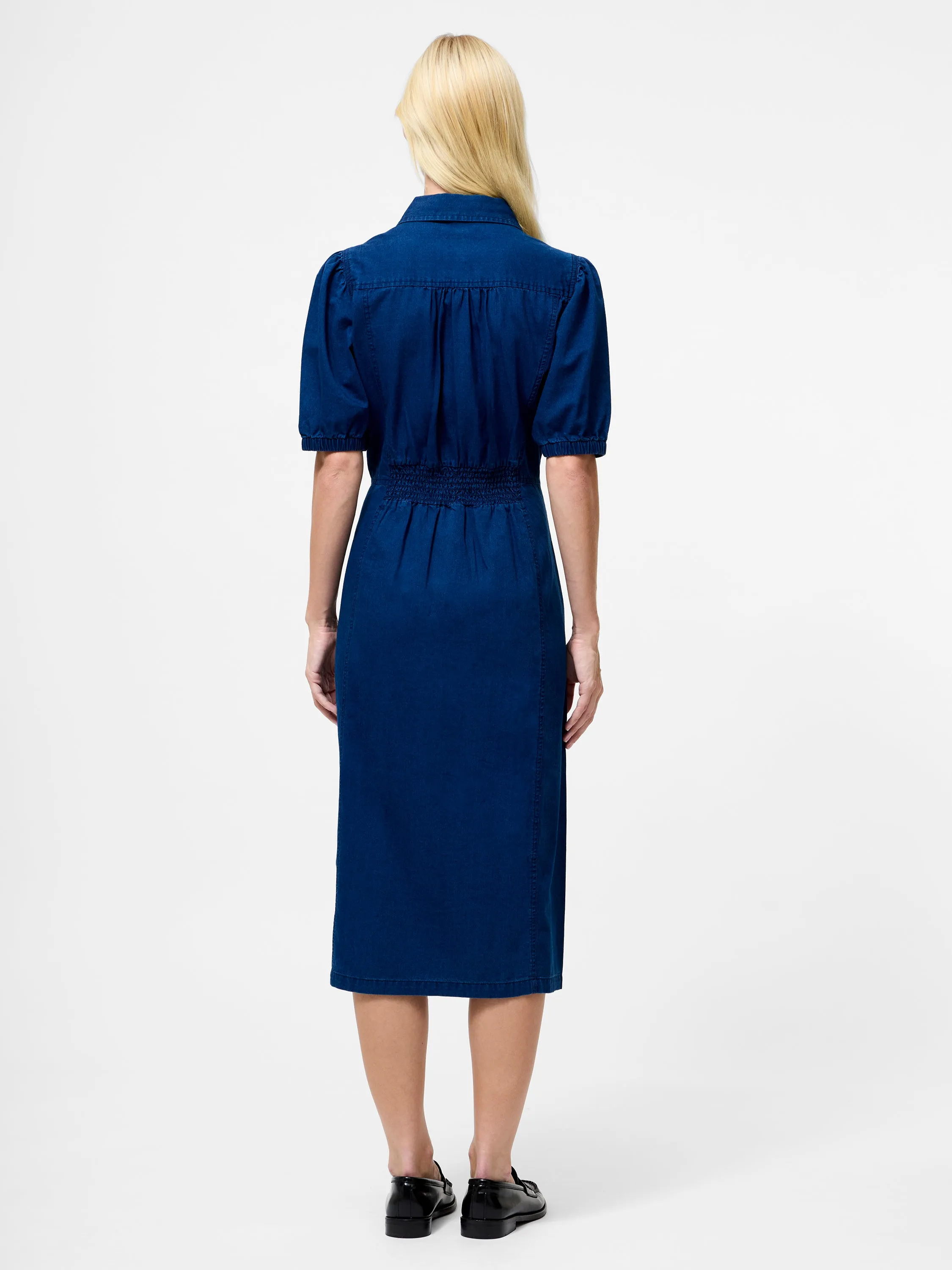 Chambray Button Through Shirt Dress