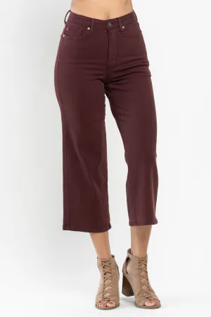 Chocolate Wide Crop Denim