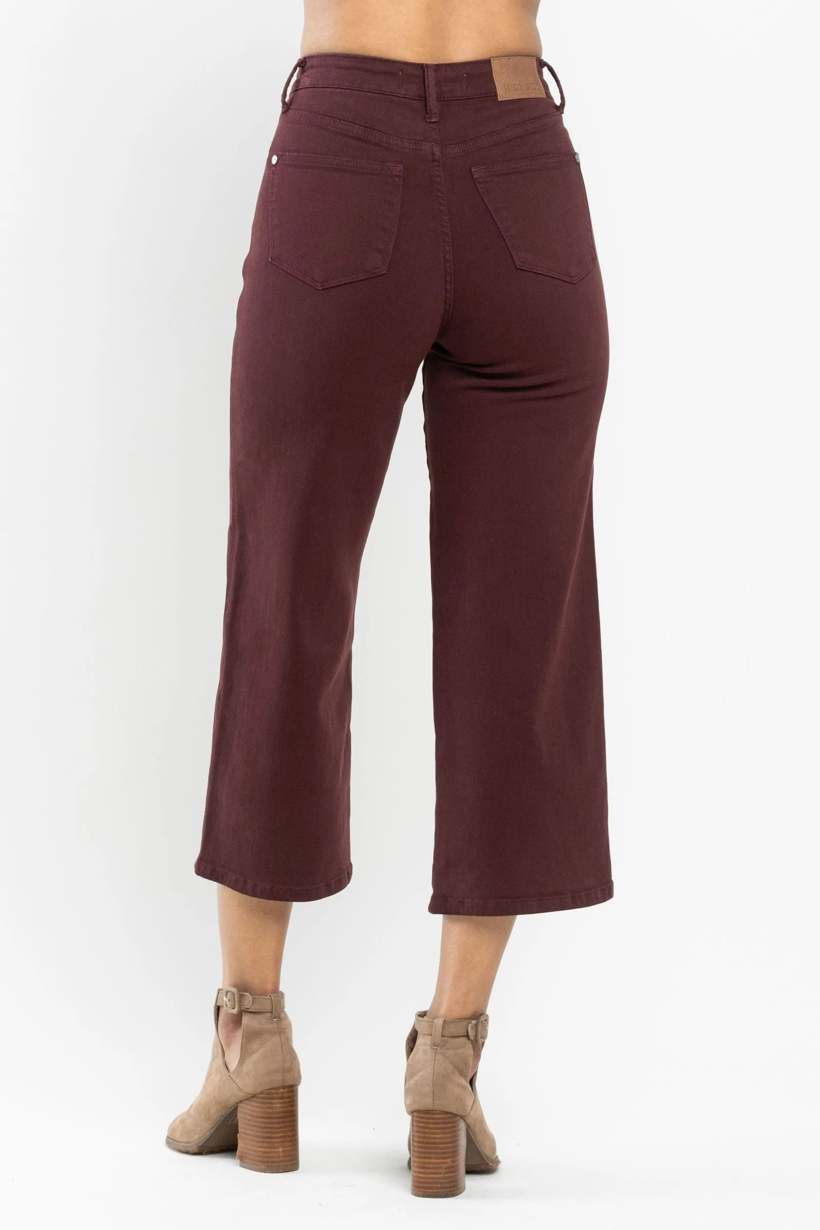 Chocolate Wide Crop Denim