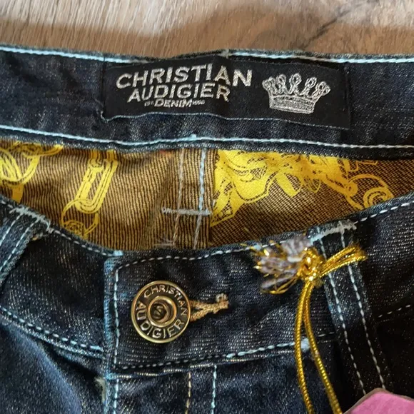 Christian Audigier Harrison Dagger Denim Jeans Size 26